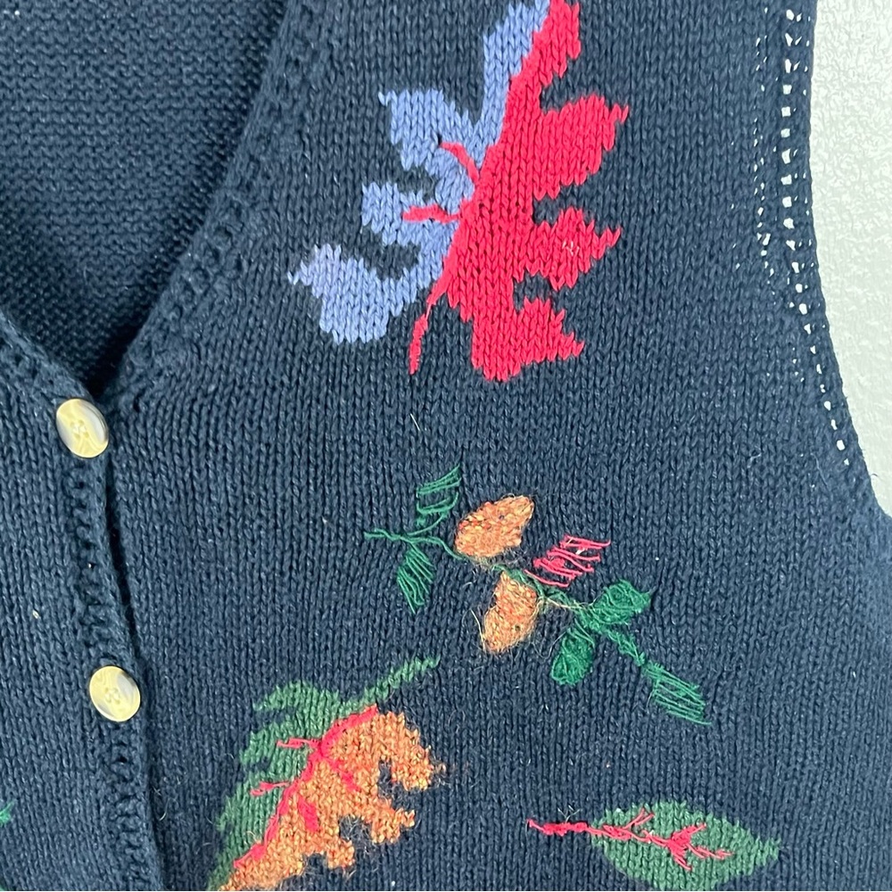 CAPACITY Vintage Fall Inspired V-Neck Button Cardigan Rustic Cabincore, Size XL - Picture 6 of 10